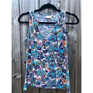 ANTHROPOLOGIE FLORAL TANK TOP